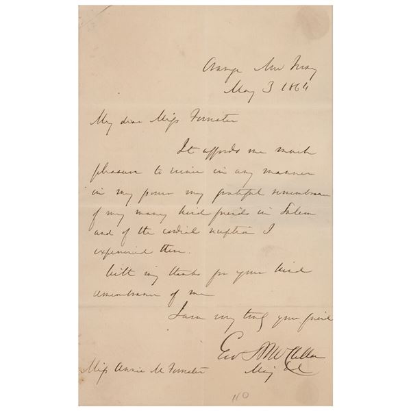 George B. McClellan Autograph Letter Signed