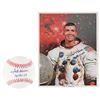 Image 1 : Fred Haise Signed Baseball and Signed Photograph