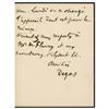Image 1 : Edgar Degas Autograph Letter Signed