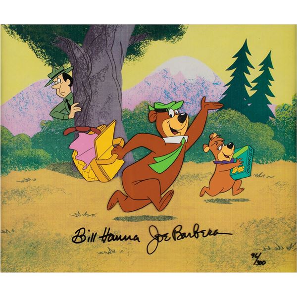 Bill Hanna and Joe Barbera Signed Limited Edition Cel