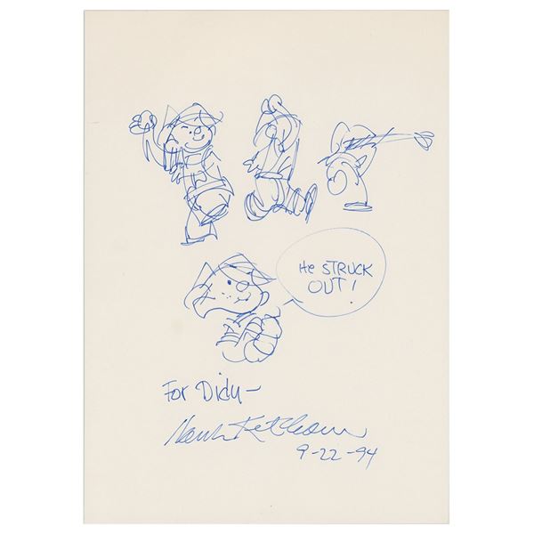 Hank Ketcham Signed Sketch