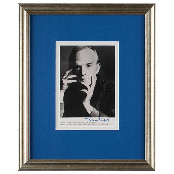 Truman Capote Signed Photograph