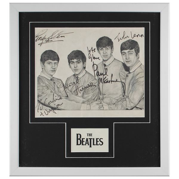 Beatles Signed Sketch