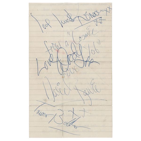 David Bowie and the Spiders from Mars Signatures