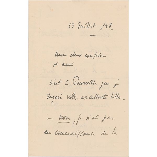 Jules Massenet Autograph Letter Signed