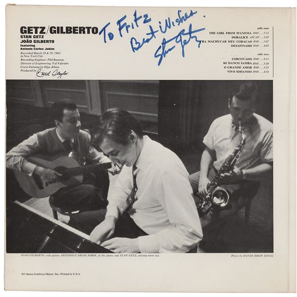 Stan Getz Signed Album