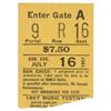 Image 1 : Jimi Hendrix Experience 1967 Forest Hills Ticket Stub