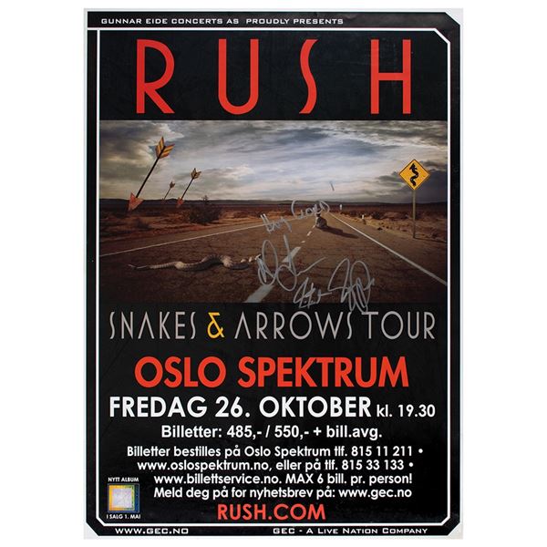 Rush Signed Poster