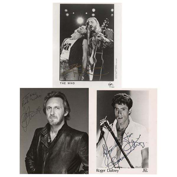 The Who Lot of (3) Signed Photographs