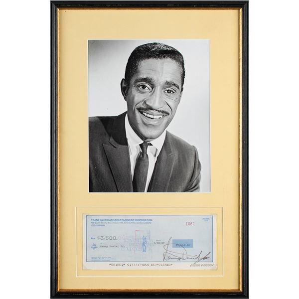 Sammy Davis, Jr. Signed Check