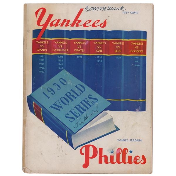 Connie Mack Signed Program