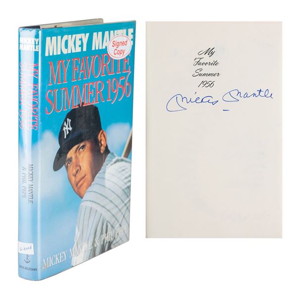 Mickey Mantle Signed Book