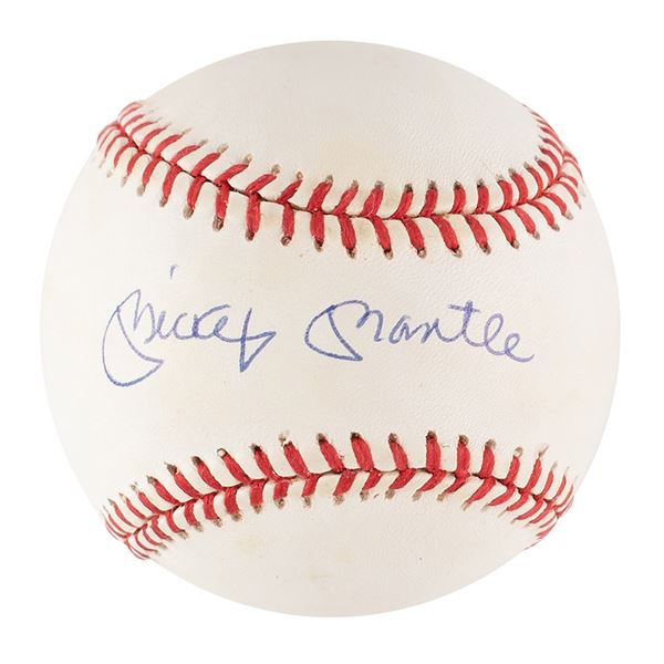 Mickey Mantle Signed Baseball