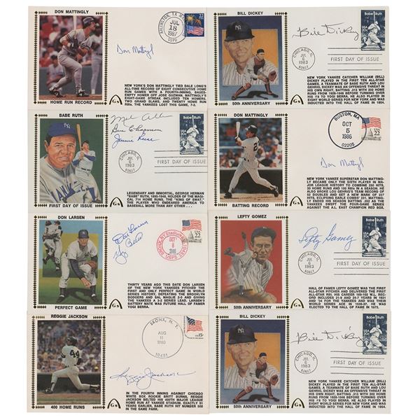 NY Yankees (8) Signed Covers