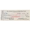 Image 1 : Jacob Ruppert and Ed Barrow Signed Check