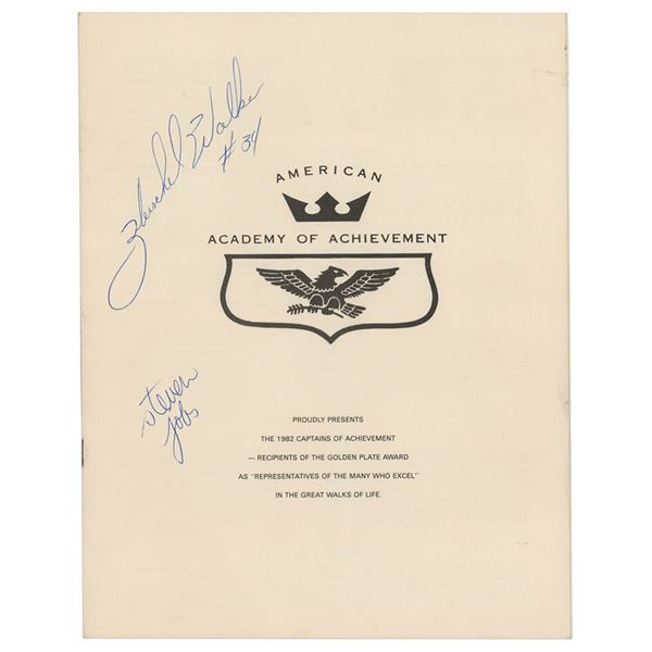 Steve Jobs Signed Program