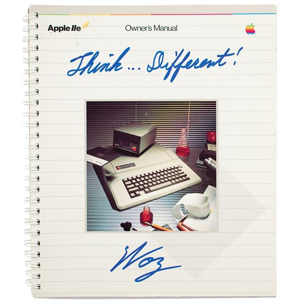 Steve Wozniak Signed Apple IIe Computer Manual