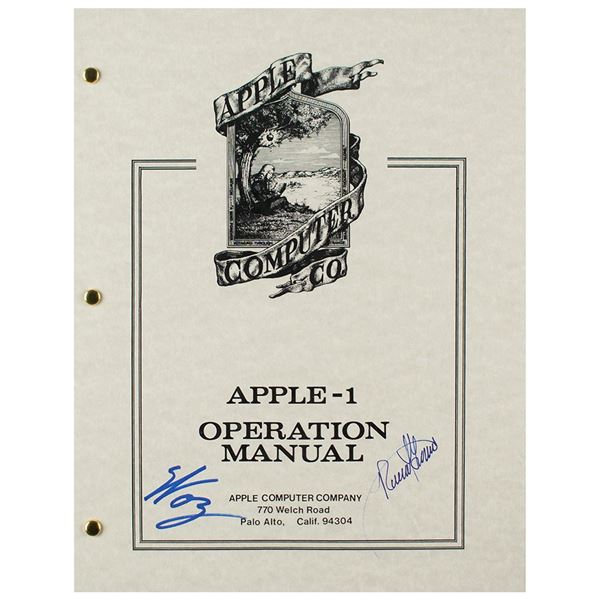 Steve Wozniak and Ronald Wayne Signed Manual