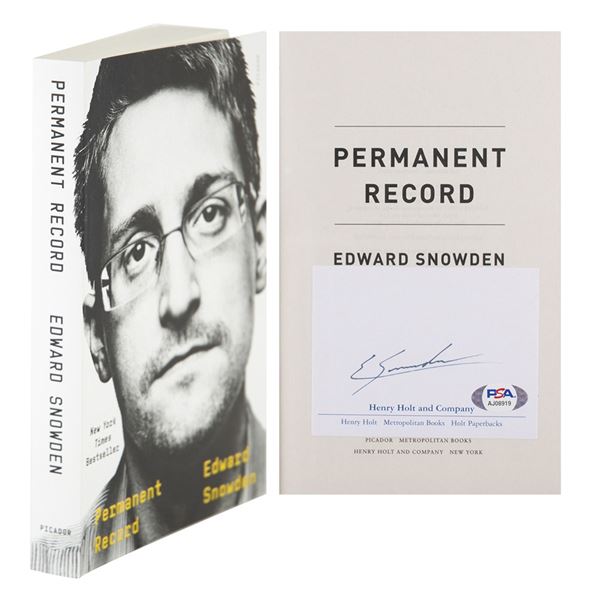 Edward Snowden Signed Book