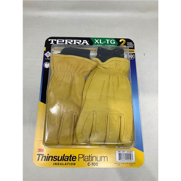 Terra Work Gloves 2 Pairs Size XL