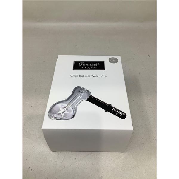 NEW Famous X Glass Bubbler Water Pipe