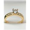 Image 2 : Ladies 14K GP Solitaire Wedding 2-Piece Ring Set