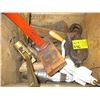 Image 1 : BOX OF MISC., BOTTLE CAPPER, PULLEY, GRINDER, ETC.