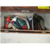 Image 2 : WOODEN BOX WITH ASST. FISHING LURES & SCALES