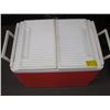 Image 1 : ORANGE COOLER WITH ASST. ICE PACK CONTENTS