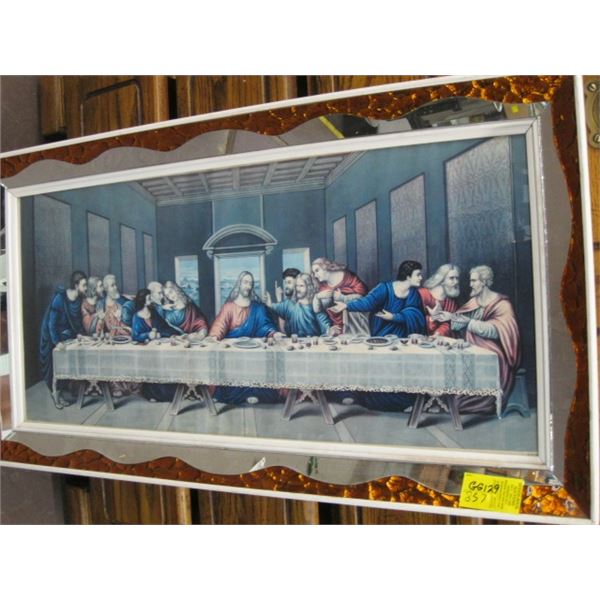 MIRRORED FRAMED PRINT OF THE LAST SUPPER