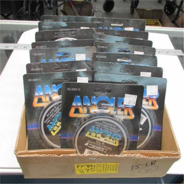 BOX OF NEW FISHING LINE, 15LB