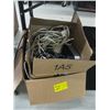 Image 1 : BOX OF ASST. ELECTRICAL WIRES, POWER BARS, ETC.