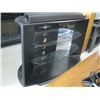 Image 1 : TV STAND WITH GLASS SHELVES
