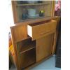 Image 2 : WOODEN CORNER CABINET WITH GLASS DOORS