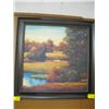 Image 1 : FRAMED CANVAS PRINT OF THE TREES & FIELD