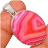 Image 1 : Pink Botswana Agate Sterling Silver Pendant
