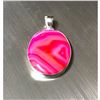 Image 2 : Pink Botswana Agate Sterling Silver Pendant