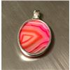 Image 3 : Pink Botswana Agate Sterling Silver Pendant