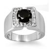 Image 1 : CERTIFIED 2.33ctw WHITE & BLACK DIAMOND MEN'S RING GOLD