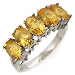VINTAGE 2.0ctw ACA Certified CITRINE 5-STONE RING