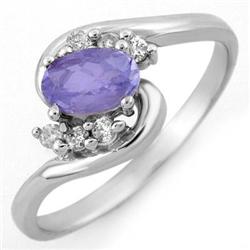FINE 0.60ctw ACA Certified DIAMOND & TANZANITE RING