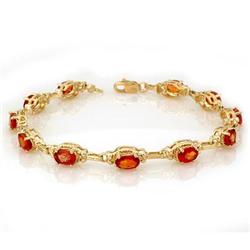 FINE 8.00ctw ACA Certified ORANGE SAPPHIRE BRACELET
