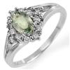 Image 1 : FINE .95ctw ACA CERTIFIED DIAMOND & GREEN SAPPHIRE RING