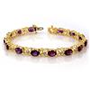 Image 1 : FINE 9.55ctw ACA Certified DIAMOND & AMETHYST BRACELET