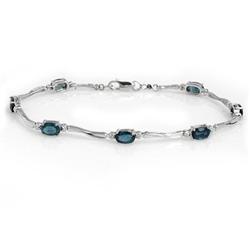 FINE 5.02ctw ACA CERTIFIED DIAMOND & SAPPHIRE BRACELET