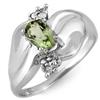 Image 1 : RING 0.54ctw ACA Certified DIAMOND & GREEN TOURMALINE
