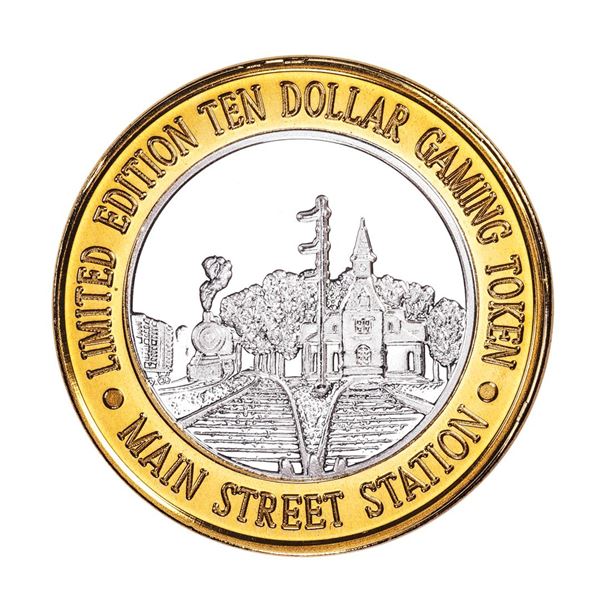 .999 Silver Main Street Station Las Vegas, NV $10 Limited Edition Casino Gaming Token