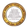 Image 2 : .999 Silver Main Street Station Las Vegas, NV $10 Limited Edition Casino Gaming Token