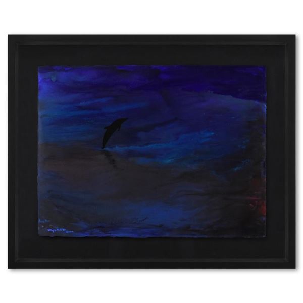 Wyland "Liquid Dolphin" Original Watercolor on Paper