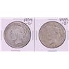 Image 1 : Lot of 1934-S & 1935-S $1 Peace Silver Dollar Coins